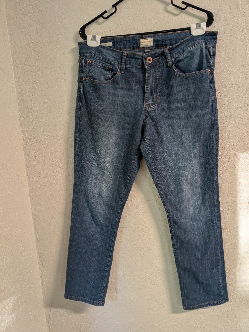 Weatherproof Women's Straight Leg Jeans 32x30 M Blue High Rise Casual Loose Fit